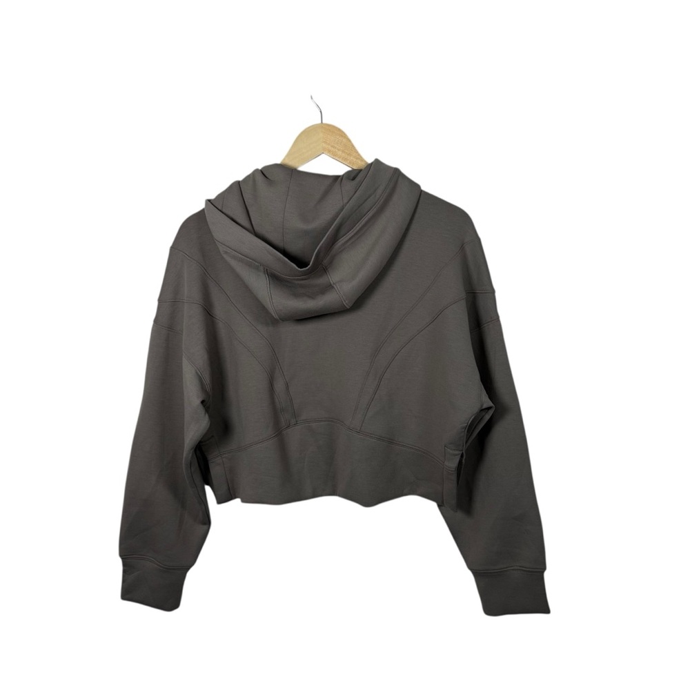 Abercrombie YPB Women’s NeoKnit Wedge Popover Hoodie in Taupe Size S - Picture 10 of 13